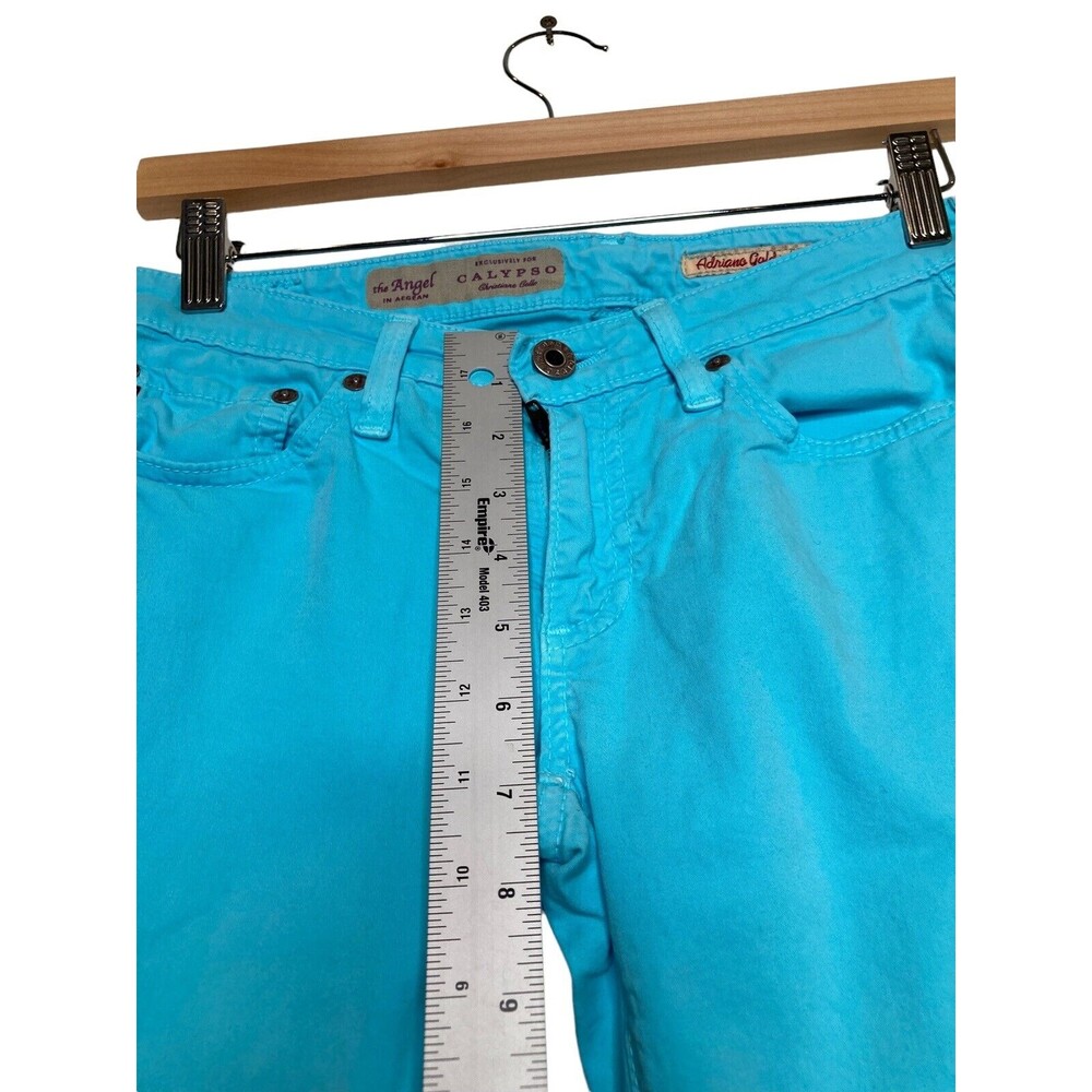 Adriano Goldschmied Women's Size 26 Teal Denim Legging Ankle Super Skinny Jeans - Picture 6 of 12